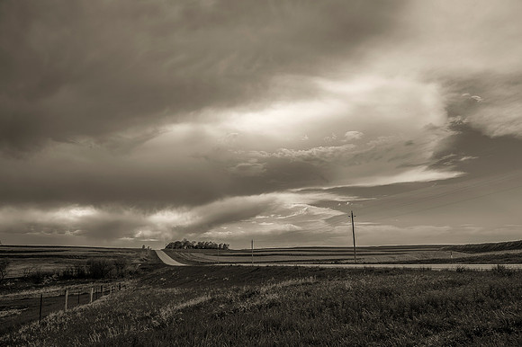 Country Road and Clouds_blk