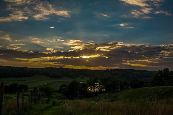 Sunset on top of the Loess Hills