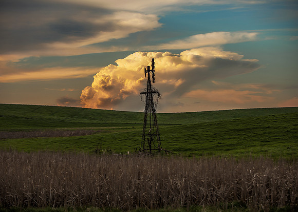 Windmill in clouds_