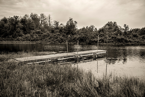 Boat Dock at Lake_blk