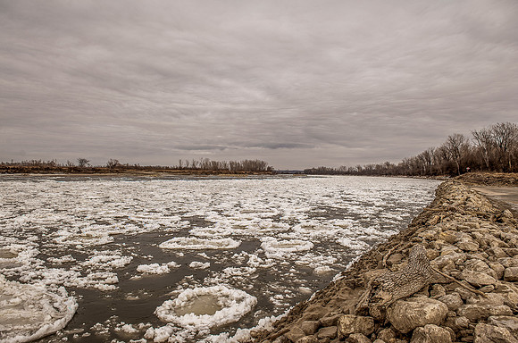 Ice Blocks Missouri River
